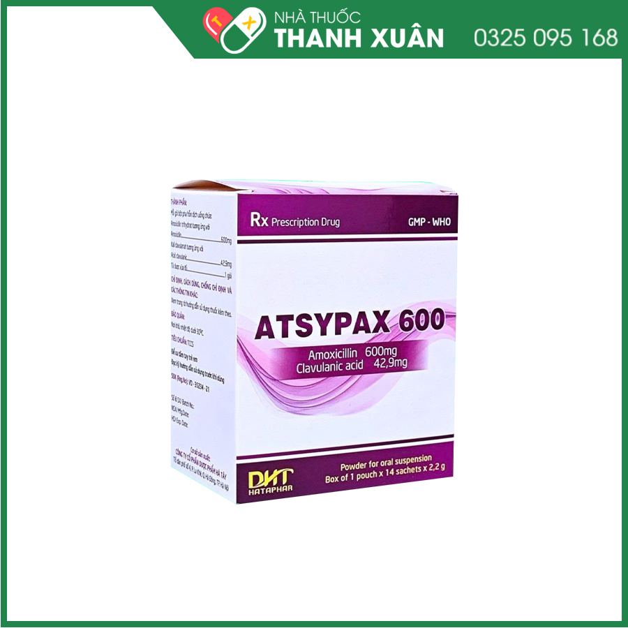 Atsypax 600 thuốc kháng sinh điều trị nhiễm khuẩn